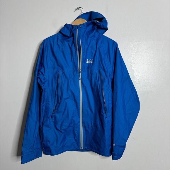 REI Co-op Event Rain Jacket Mens Small Blue Lightweight Waterproof - Picture 1 of 9